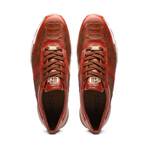 Marco Di Milano Brescia Cognac PYTHON Sneakers