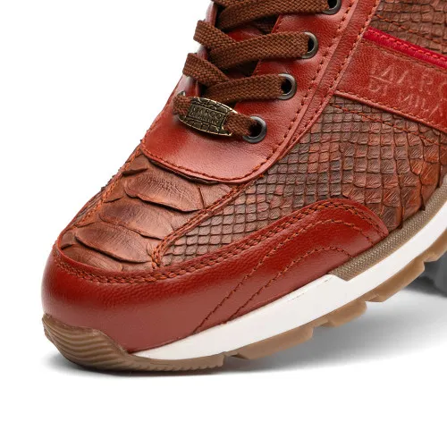 Marco Di Milano Brescia Cognac PYTHON Sneakers