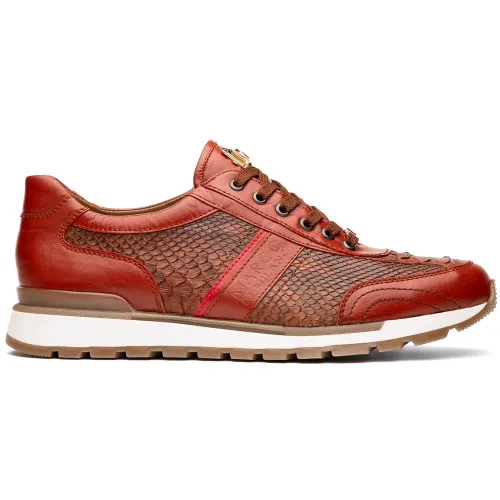 Marco Di Milano Brescia Cognac PYTHON Sneakers