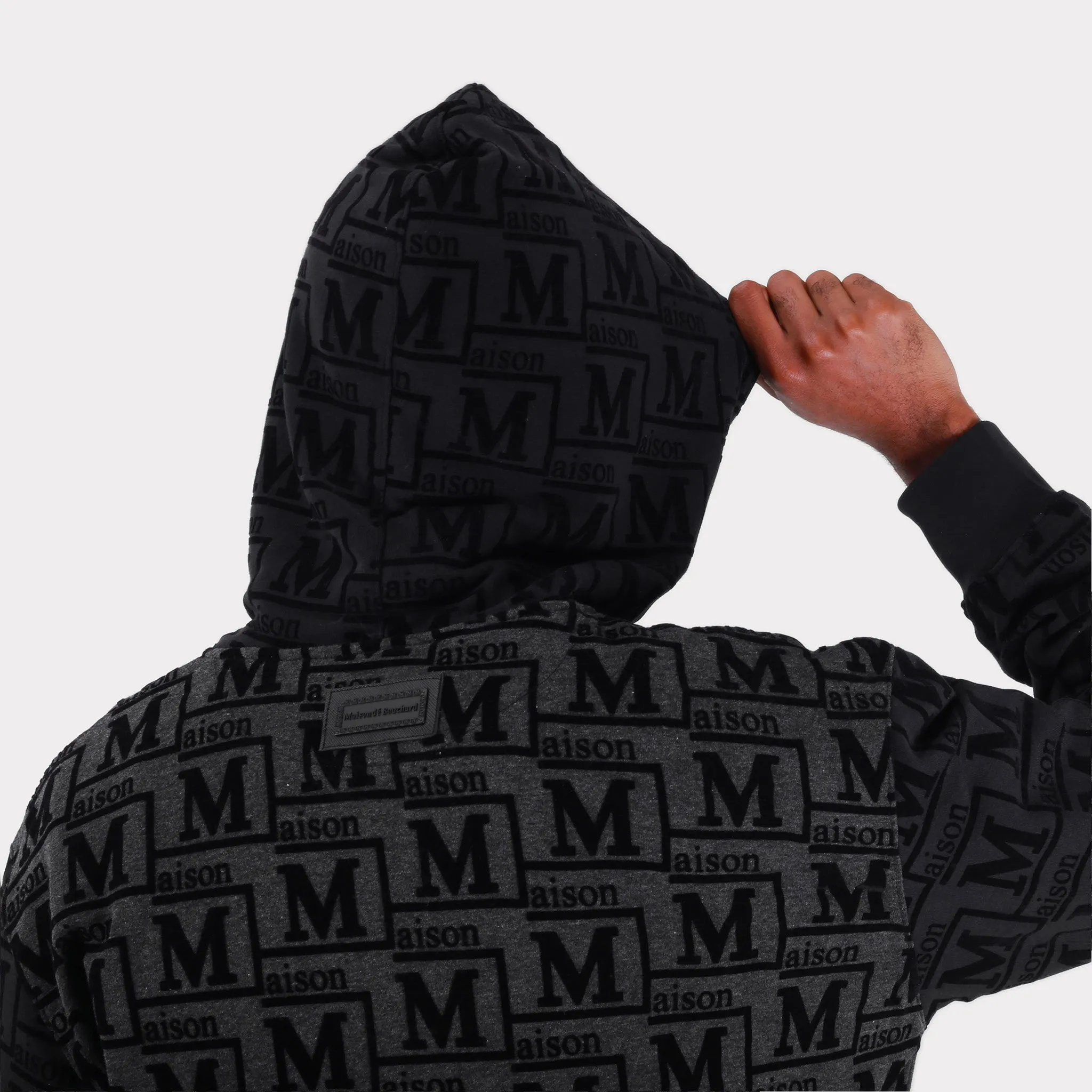 MDB Couture Men's French Terry Monogram Hoodie Sweatshirt