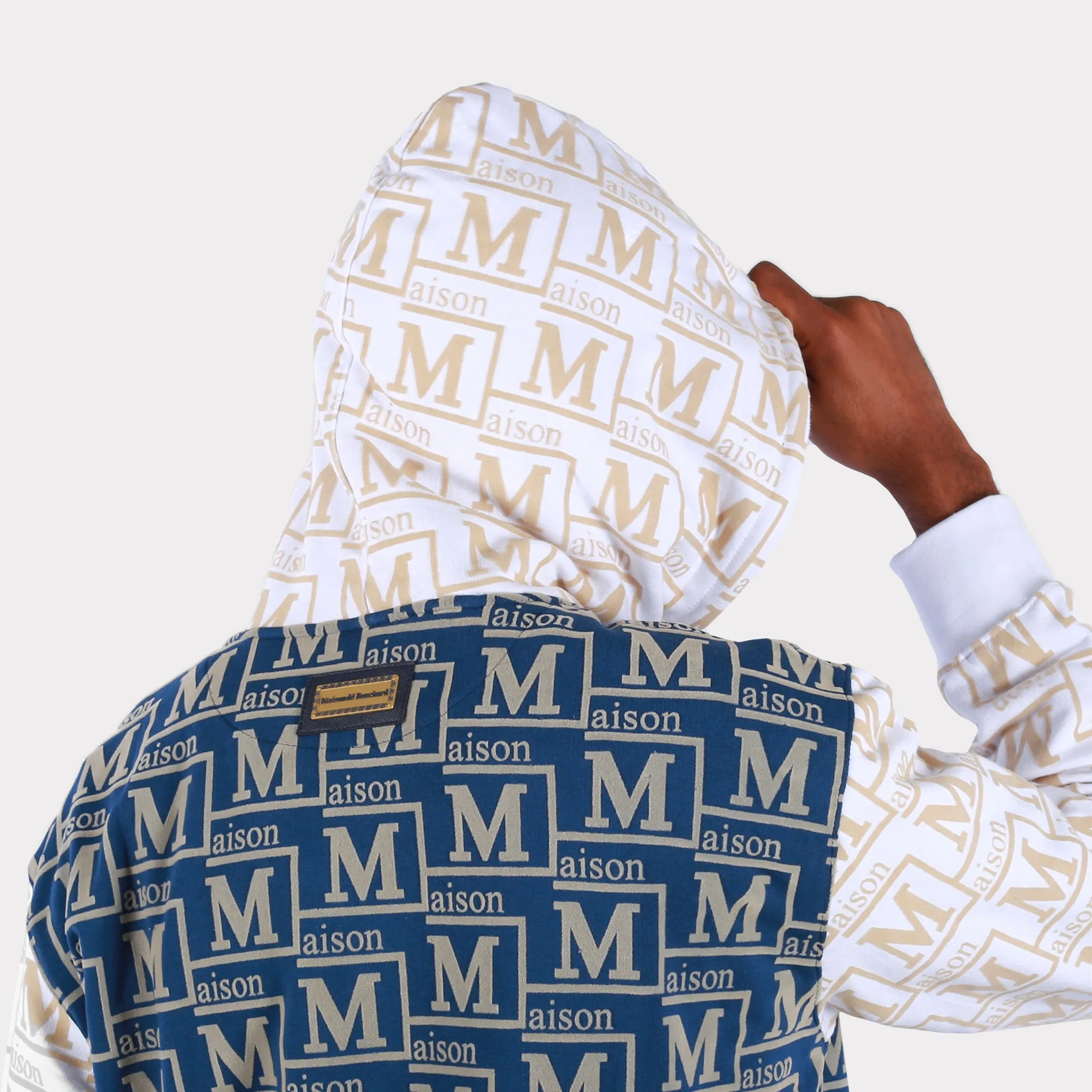 MDB Couture Men's French Terry Monogram Hoodie Sweatshirt