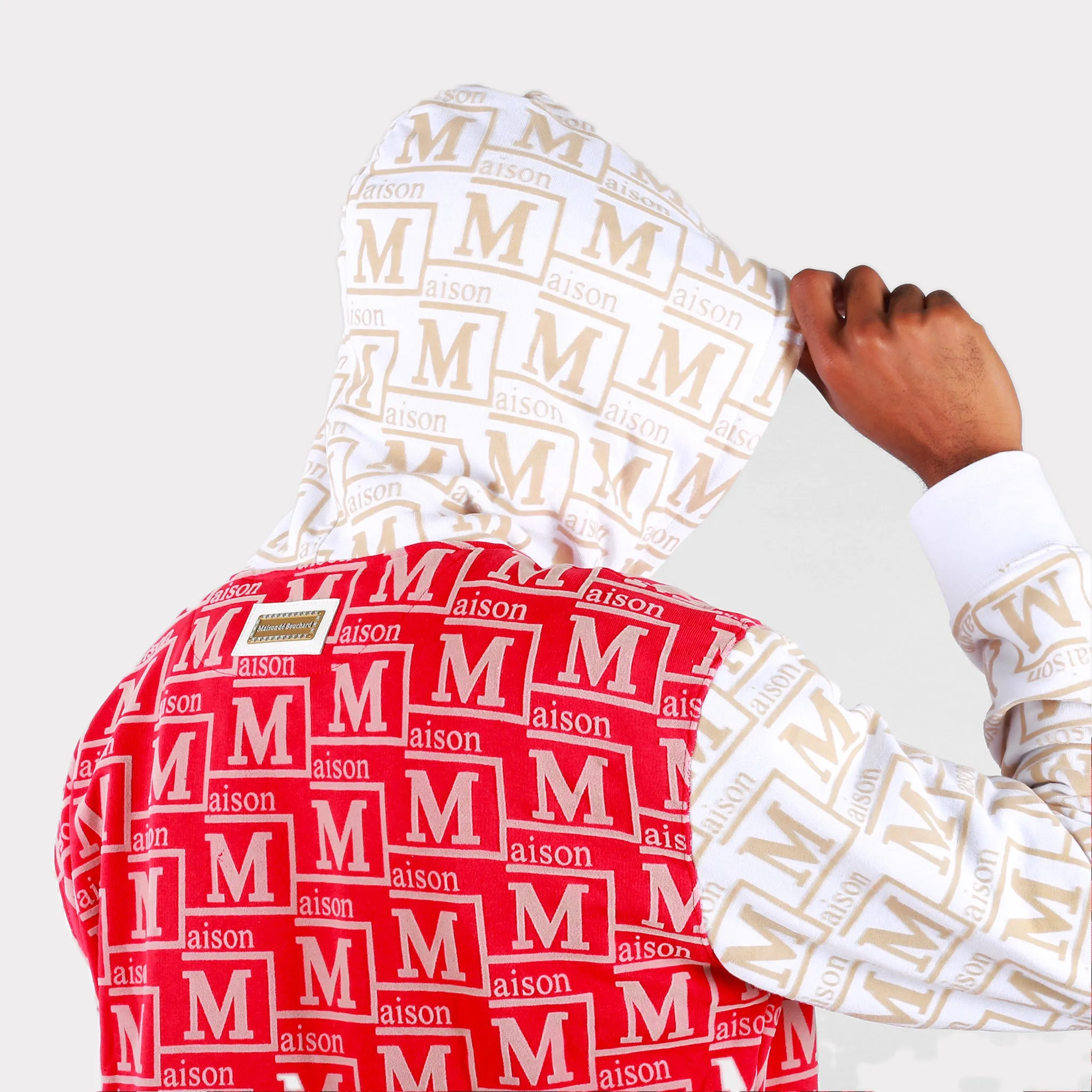 MDB Couture Men's French Terry Monogram Hoodie Sweatshirt