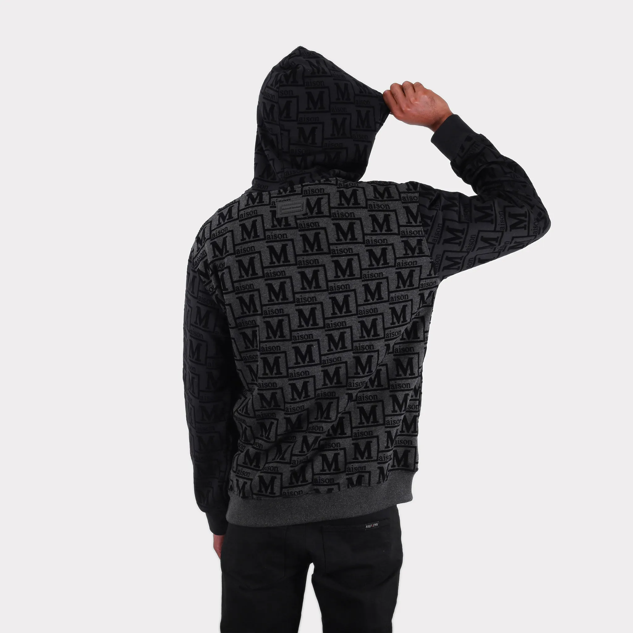 MDB Couture Men's French Terry Monogram Hoodie Sweatshirt