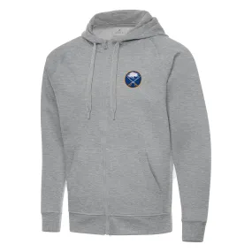 Men's Buffalo Sabres Antigua Heather Gray Big & Tall Victory Full-Zip Hoodie