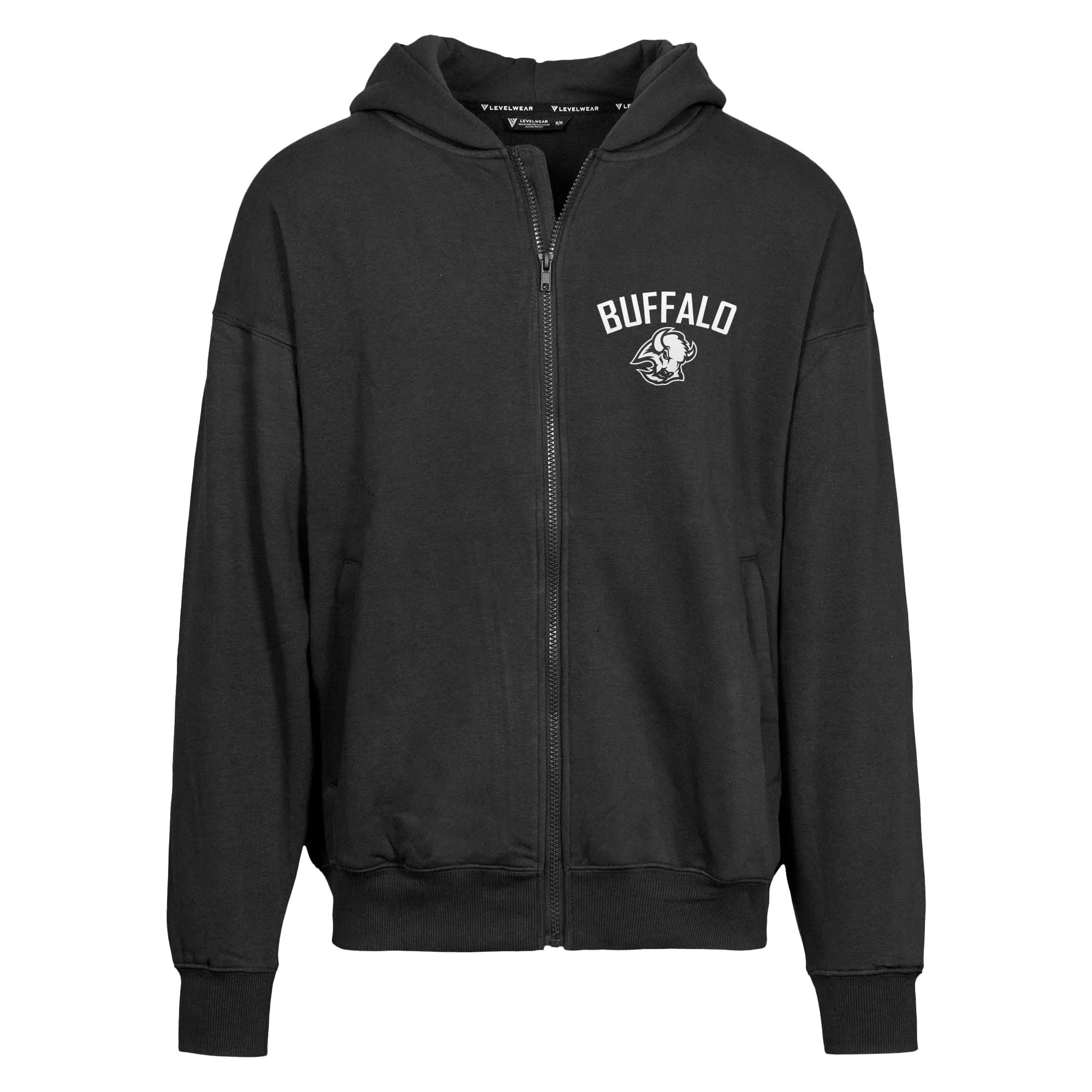 Men's Buffalo Sabres Levelwear Black Uphill City Capsule Full-Zip Hoodie