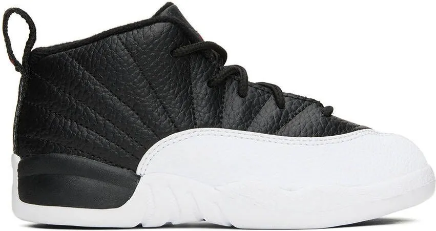 Nike Jordan Baby Black & White Jordan 12 Retro Sneakers