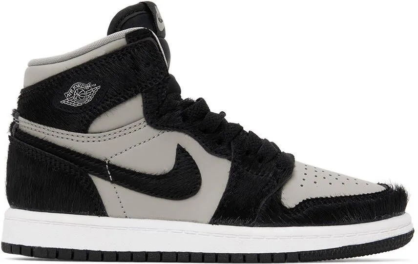 Nike Jordan Kids Black & Gray Jordan 1 Retro High Little Kids Sneakers