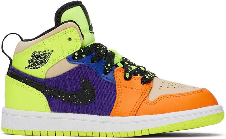 Nike Jordan Kids Multicolor Jordan 1 Mid SE Little Kids Sneakers