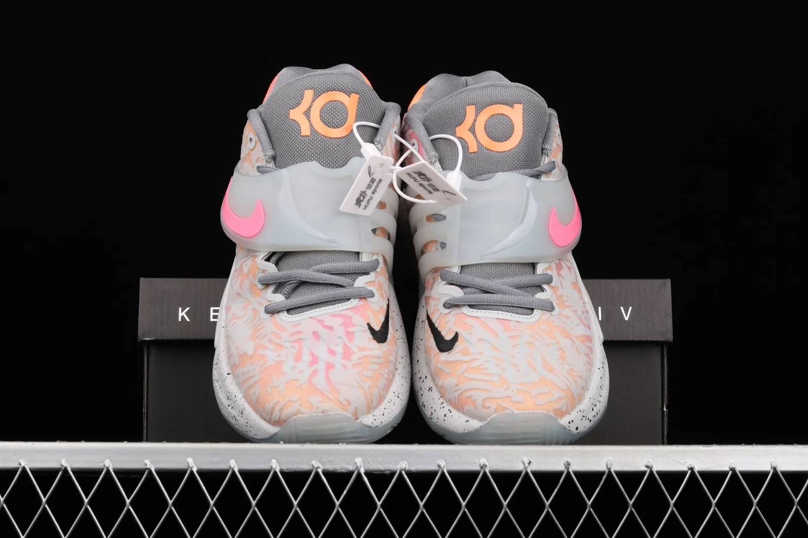 Nike KD 14 EP Grey Fog Particle Grey Peach Cream Sunset Pulse CW3935-003