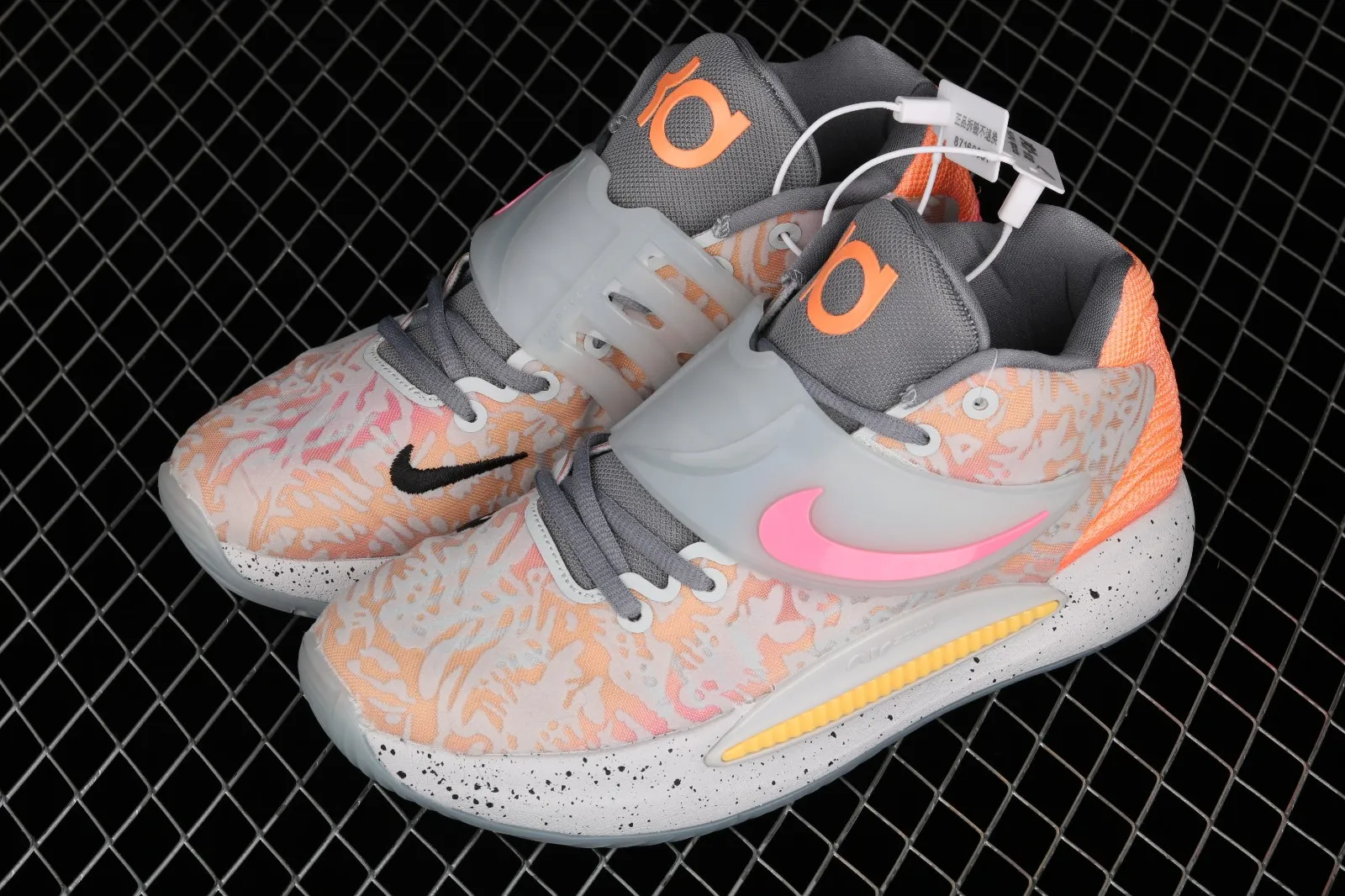 Nike KD 14 EP Grey Fog Particle Grey Peach Cream Sunset Pulse CW3935-003