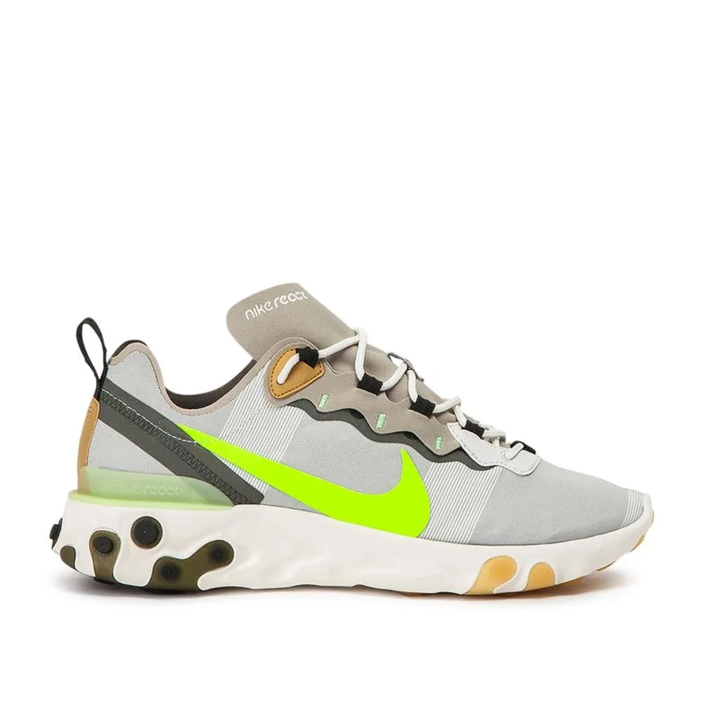 Nike React Element 55 (Grey / Neon Yellow)