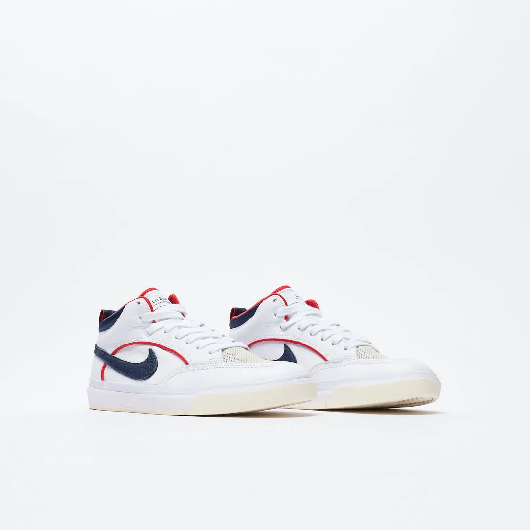 Nike SB - React Leo Premium (White/Midnight Navy-University Red)