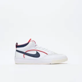 Nike SB - React Leo Premium (White/Midnight Navy-University Red)