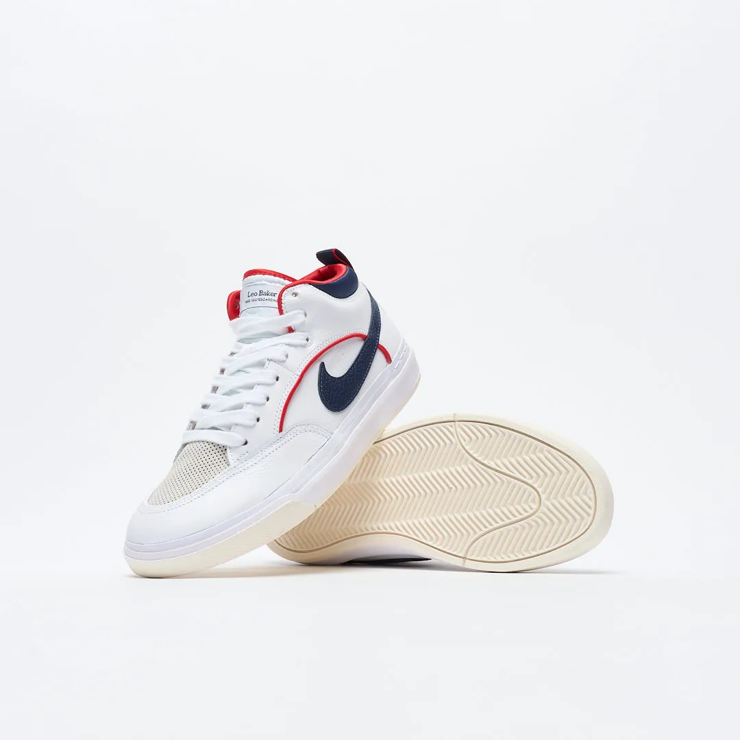 Nike SB - React Leo Premium (White/Midnight Navy-University Red)