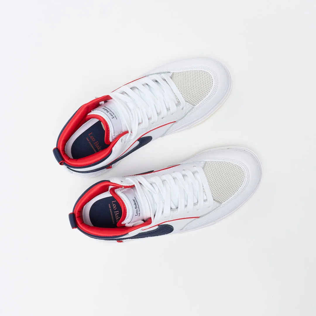 Nike SB - React Leo Premium (White/Midnight Navy-University Red)