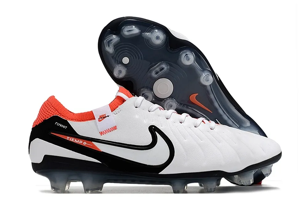 Nike Tiempo Legend 10 Elite FG Ready - White/Black/Bright Crimson