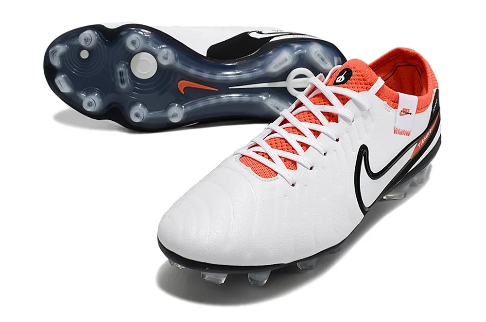 Nike Tiempo Legend 10 Elite FG Ready - White/Black/Bright Crimson