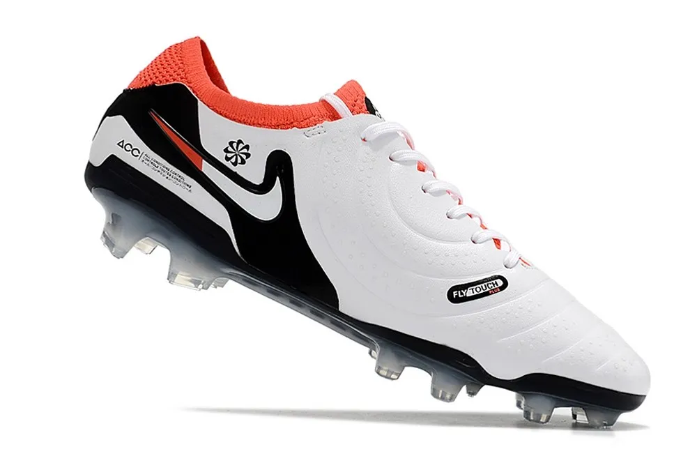 Nike Tiempo Legend 10 Elite FG Ready - White/Black/Bright Crimson