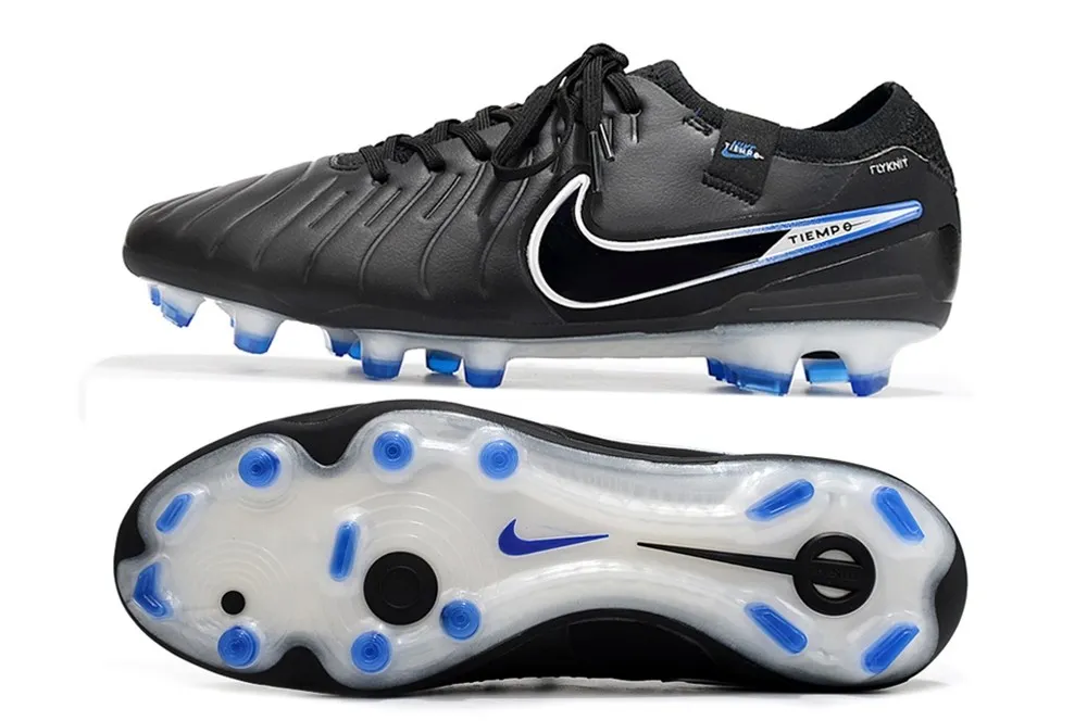 Nike Tiempo Legend 10 Elite FG Shadow - Black/Chrome/Hyper Royal