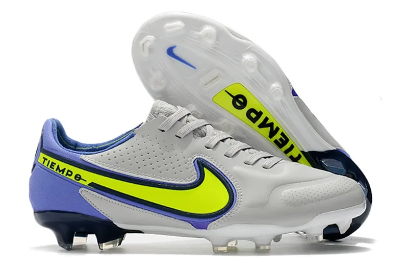 Nike Tiempo Legend 9 Elite FG Recharge Pack - Grey Fog/Volt/Sapphire/Blue