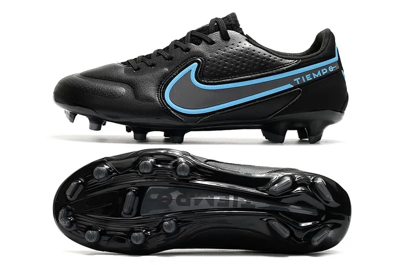 Nike Tiempo Legend 9 Elite FG Renew Pack - Black/University Blue