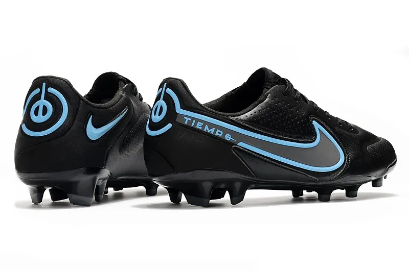 Nike Tiempo Legend 9 Elite FG Renew Pack - Black/University Blue