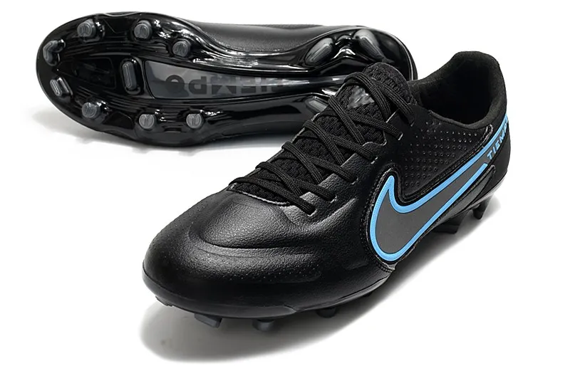 Nike Tiempo Legend 9 Elite FG Renew Pack - Black/University Blue