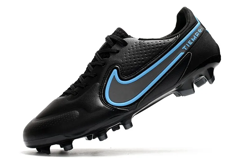 Nike Tiempo Legend 9 Elite FG Renew Pack - Black/University Blue