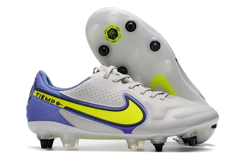 Nike Tiempo Legend 9 Elite SG Recharge Pack - Grey Fog/Volt/Sapphire/Blue