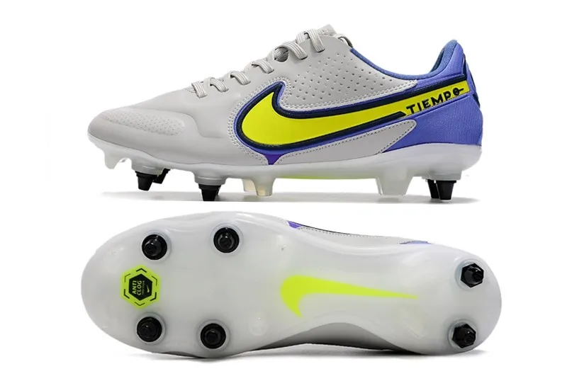 Nike Tiempo Legend 9 Elite SG Recharge Pack - Grey Fog/Volt/Sapphire/Blue