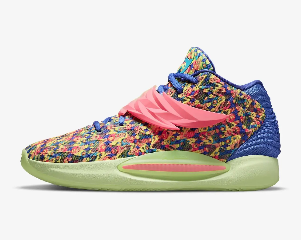 Nike Zoom KD 14 Ron English 1 Lapis Hyper Pink Turquoise Blue DO6902-400