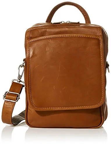 Piel Leather Traveler's Carry-All Bag, Saddle, One Size