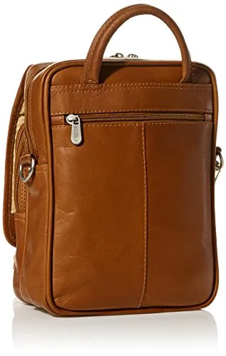 Piel Leather Traveler's Carry-All Bag, Saddle, One Size