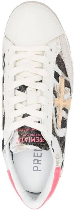 Premiata zebra-print sneakers White