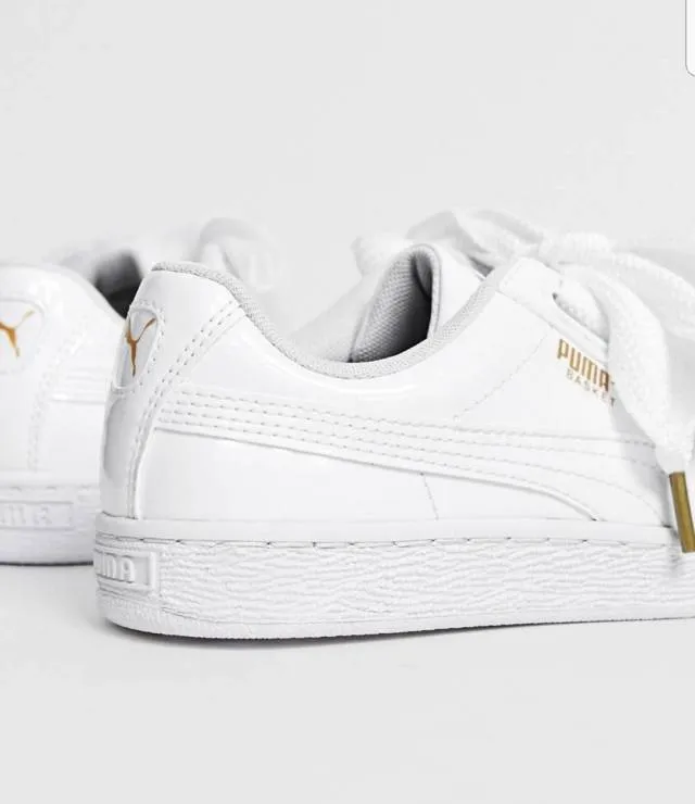 Puma basket heart patent sneakers