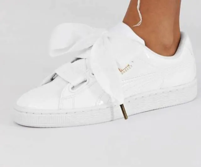 Puma basket heart patent sneakers