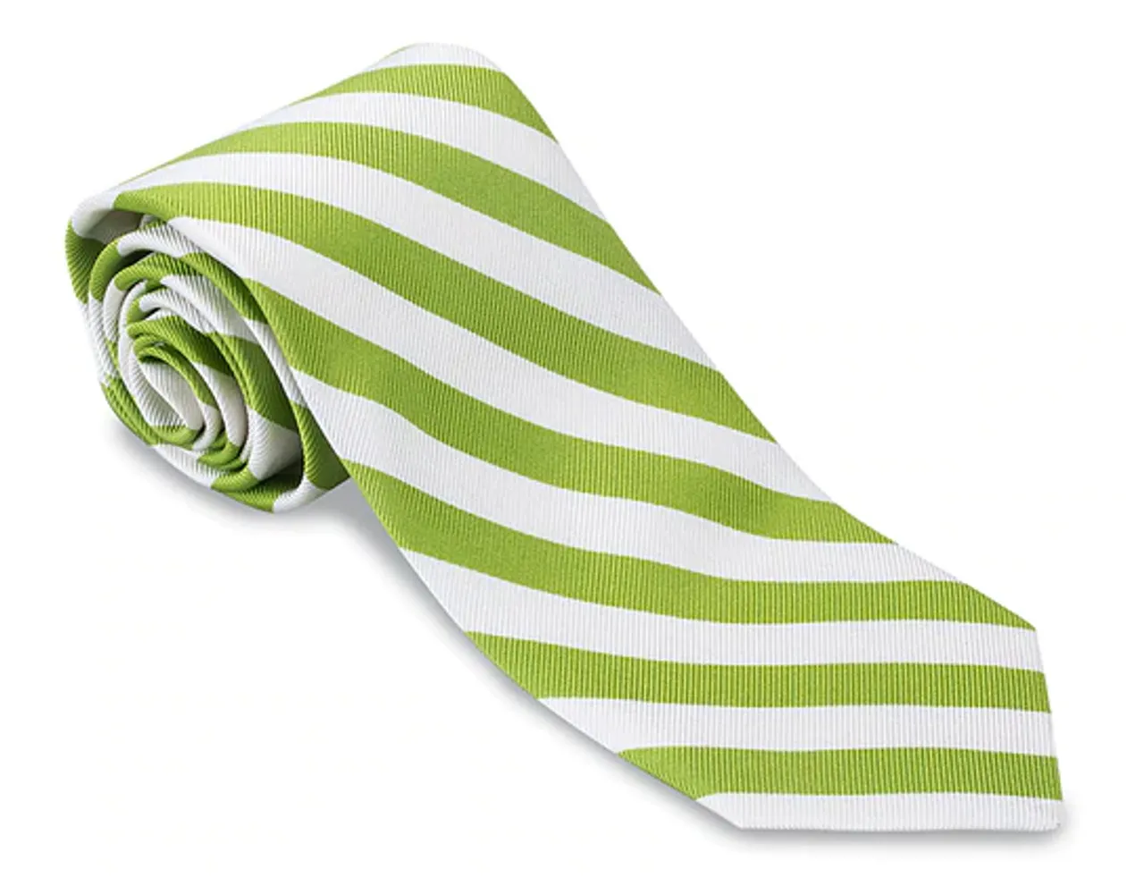 R. Hanauer Bar Stripe Necktie: Citrus/White