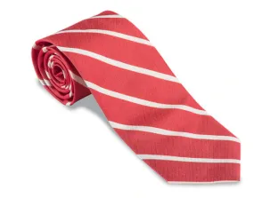 R. Hanauer Buckingham Stripe Necktie: Coral