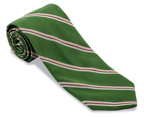 R. Hanauer Green Brampton Stripes Necktie