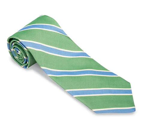 R. Hanauer Green Hallberg Stripes Necktie