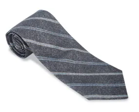 R. Hanauer Grey Gillette Stripes Necktie