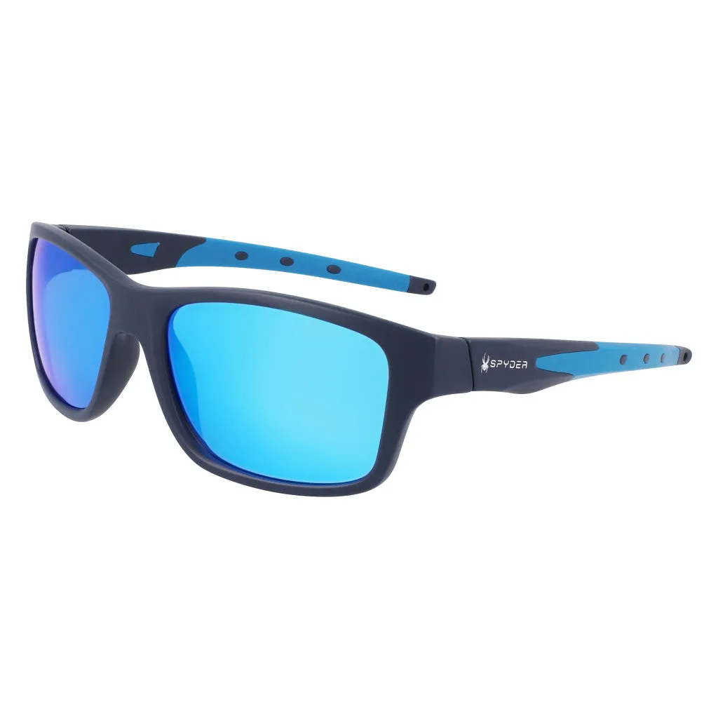 Rectangular Wrap Sunglasses - Navy