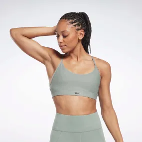 Reebok Lux Strappy Sports Bra Harmony Green