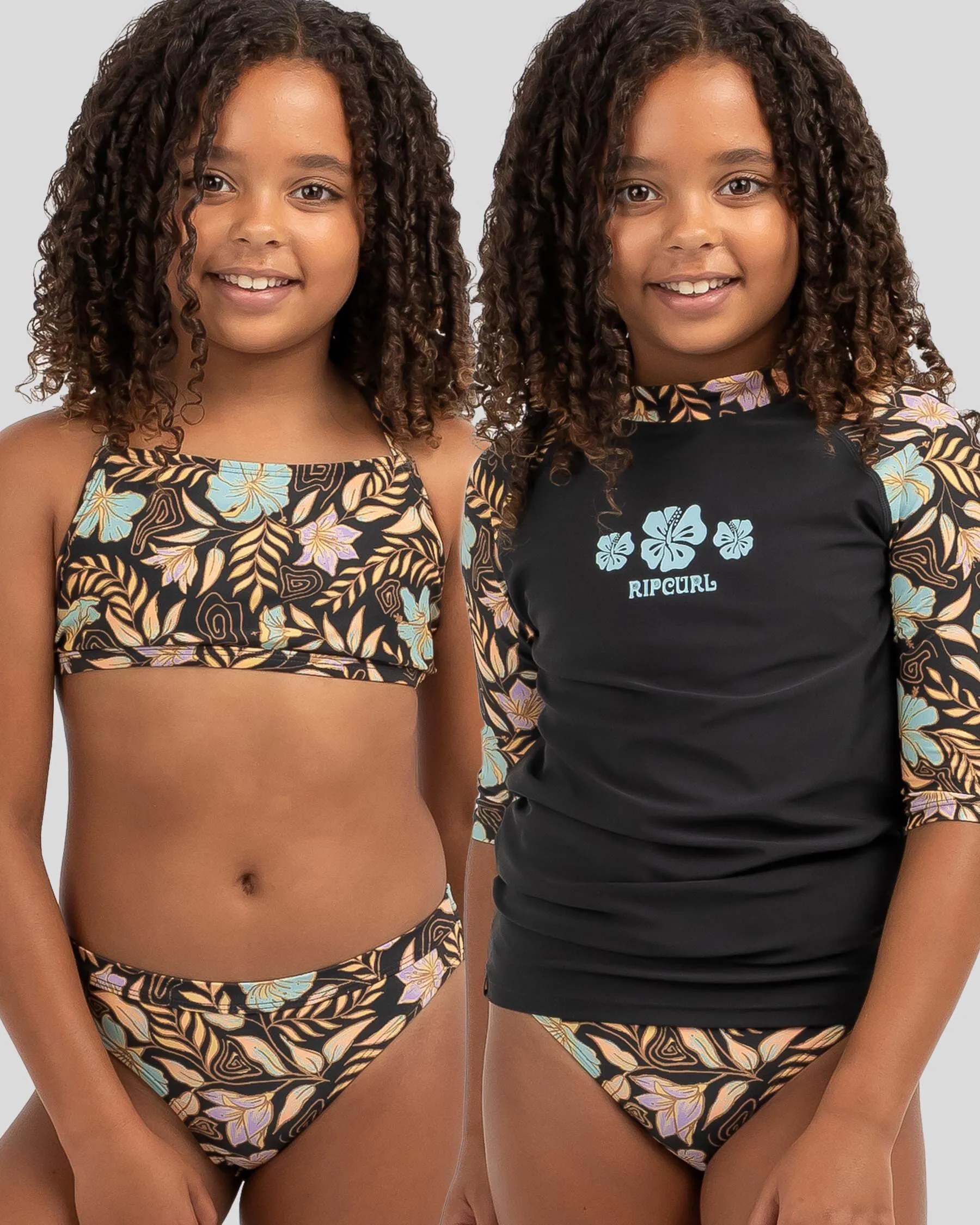 Rip Curl Girls' Tropics 3 Piece Rash Vest Set