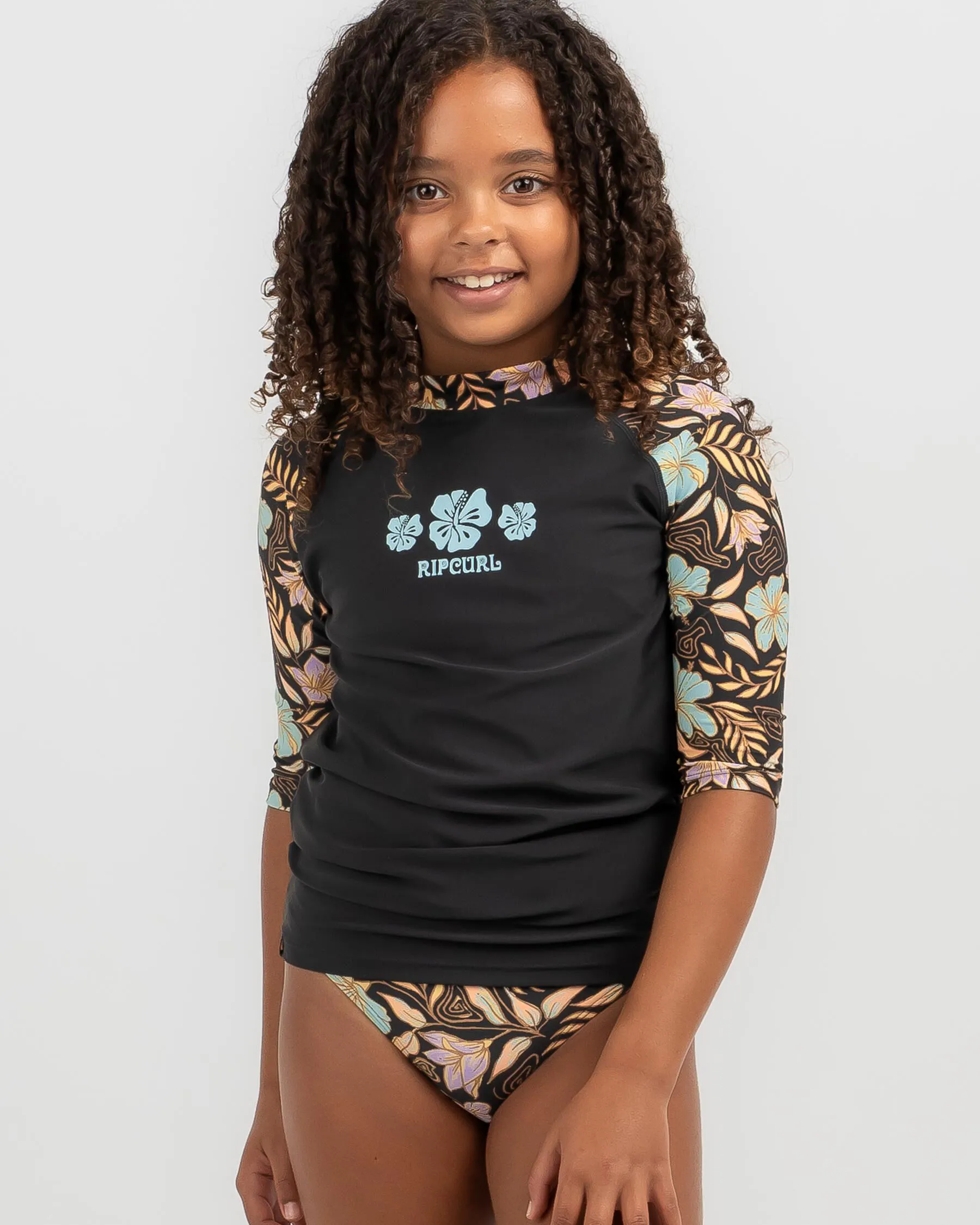 Rip Curl Girls' Tropics 3 Piece Rash Vest Set