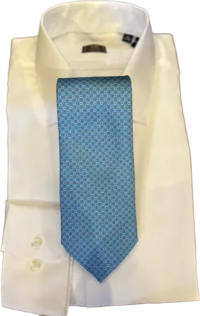 Robert Jensen Blue with Micro Medallion Necktie