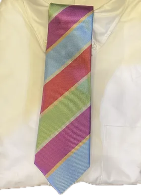 Robert Jensen Pastel Repp Stripe Necktie