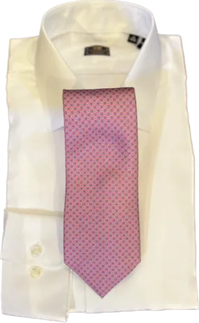 Robert Jensen Pink with Micro Medallion Necktie