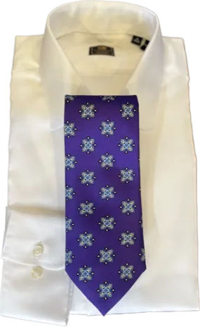 Robert Jensen Purple with Grey and Blue Windmill Necktie