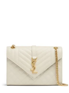 Saint Laurent   Medium Envelope quilted leather bag 